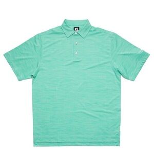 Foot Joy Mens Polo Collared 1/4 Button Golf Shirt Teal Green Sz Small